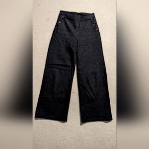 The Fold London Denim Wide-Leg Sailor Trousers Indigo US 6